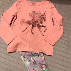 Unicorn top with FREE play clothes leggings